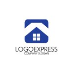 画像1: 正方形とAの形をした家のロゴ (1)