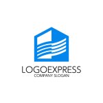 画像1: 家と空調を組み合わせた快適なロゴ (1)