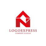 画像1: N字型の家のロゴ (1)