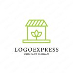 画像1: かわいい家と花のロゴ (1)