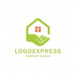 画像1: 家と手の温かみのロゴ (1)