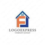 画像1: 家とFのシンプルなロゴ (1)