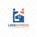 画像1: 家と人のロゴ (1)