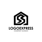 画像1: 家とSのシンプルなロゴ (1)