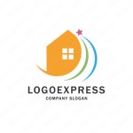 画像1: 家と流星のおしゃれなロゴ (1)