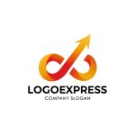 画像1: 上昇する無限大矢印ロゴ (1)