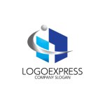 画像1: 革新的な六角形のHロゴ (1)