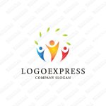 画像1: 喜ぶ人たちの輝くロゴ (1)