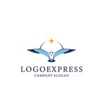 画像1: 空高く羽ばたくカモメロゴ (1)