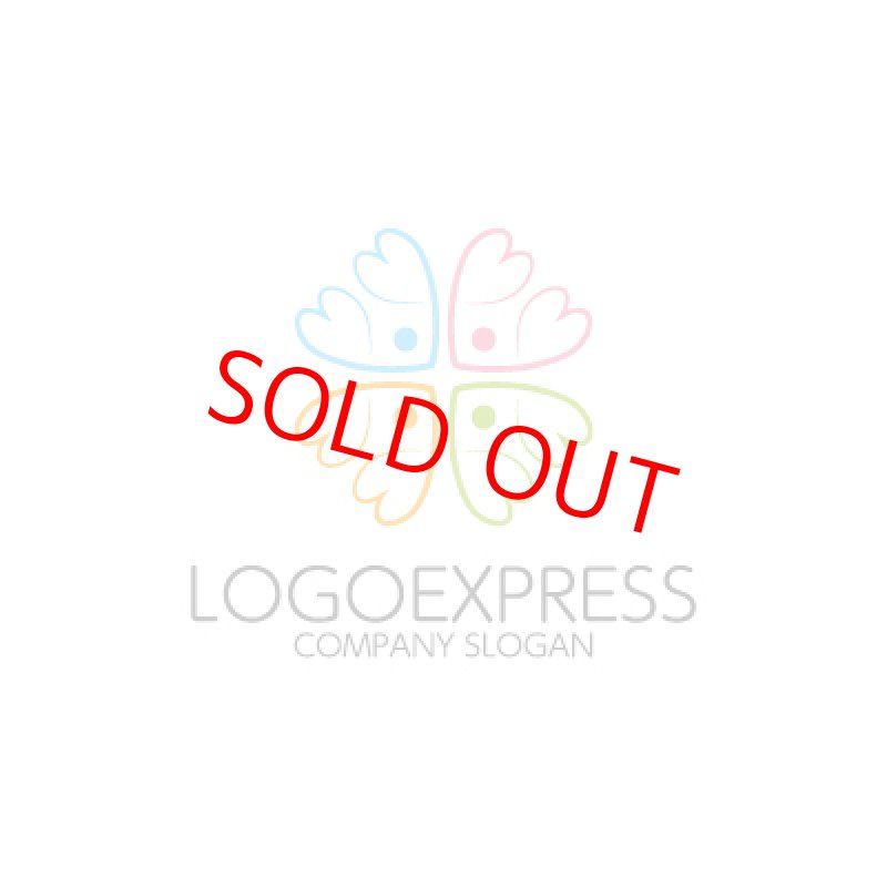 画像1: 結束を表す、温かみのあるカラフルなロゴ (1)