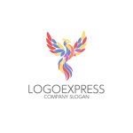 画像1: カラフルなフェニックスのロゴ (1)