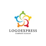 画像1: カラフルな人々の連携ロゴ (1)