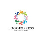 画像1: カラフルな人々が織りなす共同体の輪ロゴ (1)