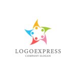 画像1: カラフルなスターコミュニティロゴ (1)