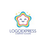 画像1: きらめく笑顔のカラフル星ロゴ (1)