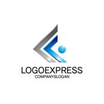 画像1: KFを組み合わせたクールな未来的なロゴ (1)