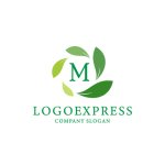 画像1: 葉とMロゴ (1)