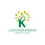 画像1: 葉が成長するKツリーのロゴ (1)