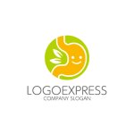 画像1: 胃と葉のロゴ (1)