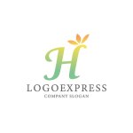 画像1: 葉が自然な美しさを添えるHロゴ (1)