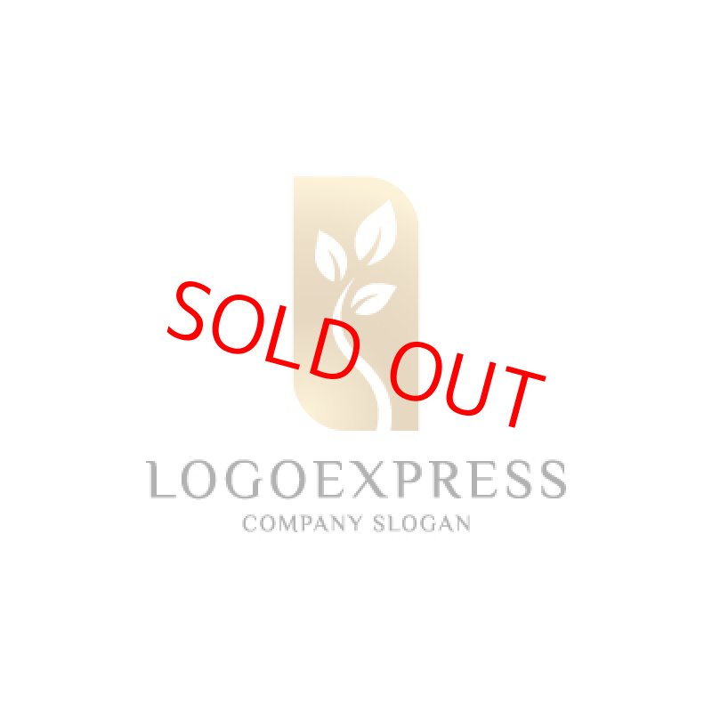 画像1: 葉っぱが描かれたエレガントなロゴ (1)