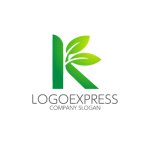 画像1: 葉と文字Kのロゴ (1)