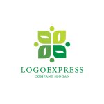 画像1: 葉と人のロゴ (1)