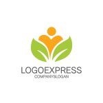 画像1: 葉と人のナチュラルヘルスロゴ (1)