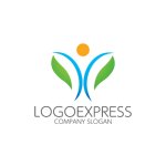 画像1: 葉と人体の調和ロゴ (1)