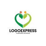 画像1: 葉と人のハートフルなロゴ (1)