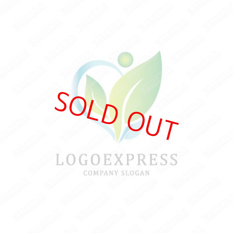 画像1: 葉っぱの人のロゴ (1)