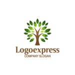 画像1: 葉が茂る木のロゴ (1)