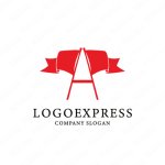 画像1: Aとはためく旗のロゴ (1)