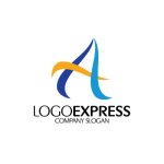 画像1: 流線型A字の躍動ロゴ (1)