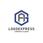 画像1: 六角形の「AG」ロゴ (1)