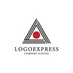 画像1: 「A」と日の丸を象徴するモダンな三角ロゴ (1)