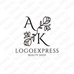 画像1: 美しい花のAKのロゴ (1)