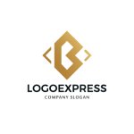 画像1: Bの幾何学模様のロゴ (1)