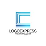 画像1: C字ラインのテクノロジーロゴ (1)