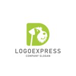 画像1: 「D」と犬の笑顔がかわいいロゴ (1)