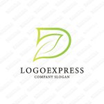 画像1: Dと葉のスタイリッシュなロゴ (1)