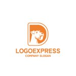 画像1: 「D」と犬のシルエットを組み合わせたロゴ (1)