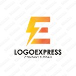 画像1: Eとエネルギーをイメージさせるイナズママークを組み合わせたかっこいいロゴ (1)