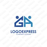 画像1: GとAと家をモチーフにしたロゴ (1)