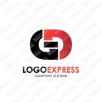 画像1: GとDをモチーフとした赤と黒のロゴ (1)