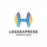 画像1: Hとボールのロゴ (1)