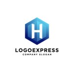 画像1: 六角形Hロゴ (1)