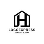 画像1: 黒家とHのロゴ (1)