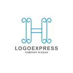 画像1: エレガントなHロゴ (1)