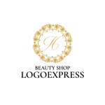 画像1: エレガントHビューティーショップロゴ (1)